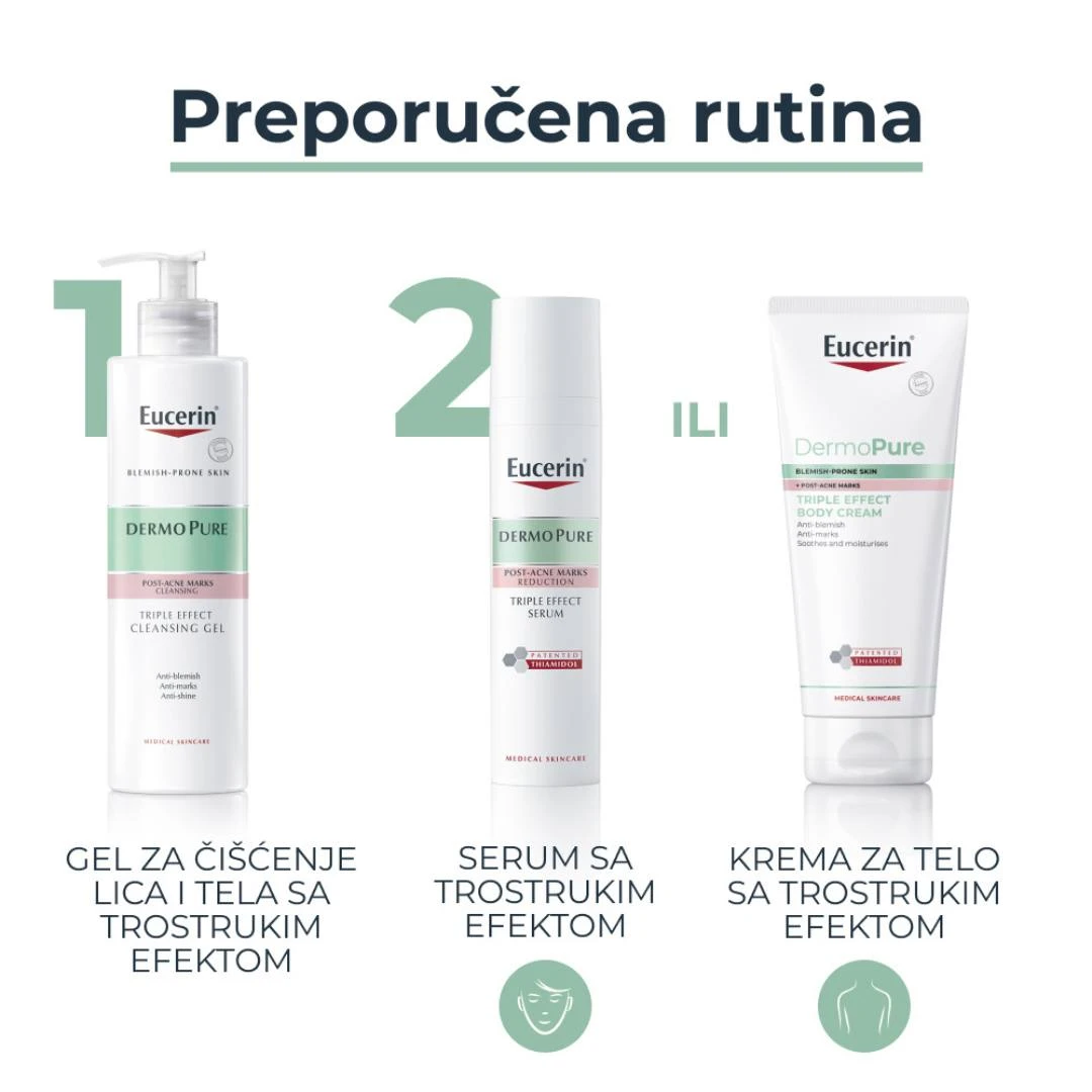 Eucerin® DermoPure Triple Effect Gel za Umivanje i Čišćenje Kože sa Trostrukim Efektom 400 mL