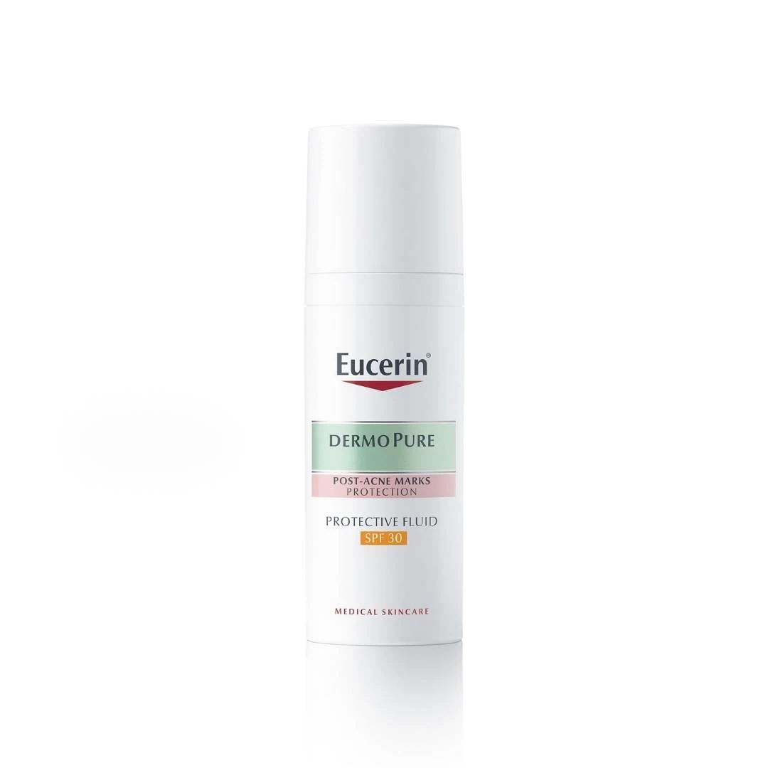 Eucerin® DermoPure Protective Fluid Zaštitni Fluid SPF30 za Masnu i Problematičnu Kožu Protiv Tamnim Flekama od Bubuljica 50 mL