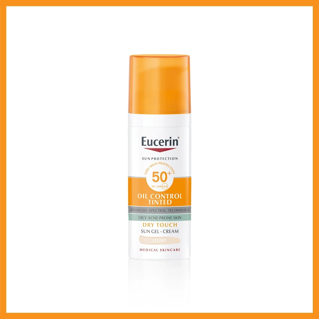 Eucerin® Oil Control Tonirani Gel-Krem za Zaštitu Masne Kože od Sunca SPF 50+ Svetli 50 mL