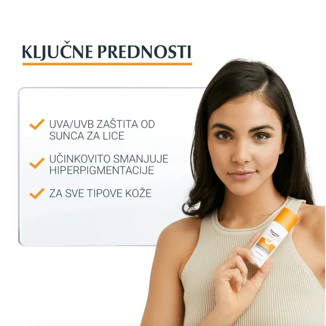 Eucerin® SUN Pigment Control Fluid za Zaštitu od Sunca Protiv Fleka i Hiperpigmetacija SPF50+ 50mL