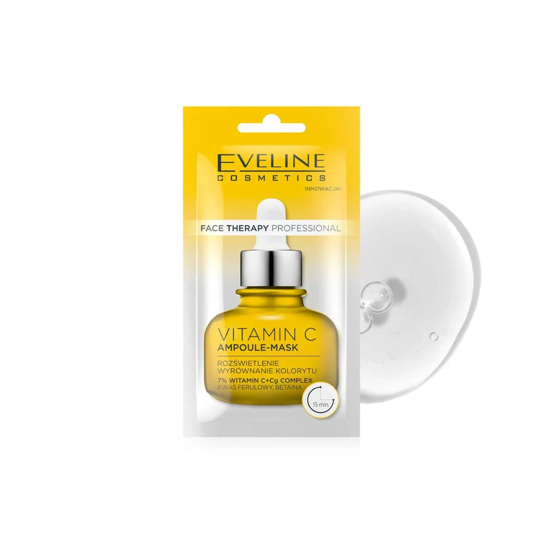 EVELINE Ampoule Mask Face Therapy Professional VITAMIN C Maska za Suvu i Umornu Kožu Lica 8 mL