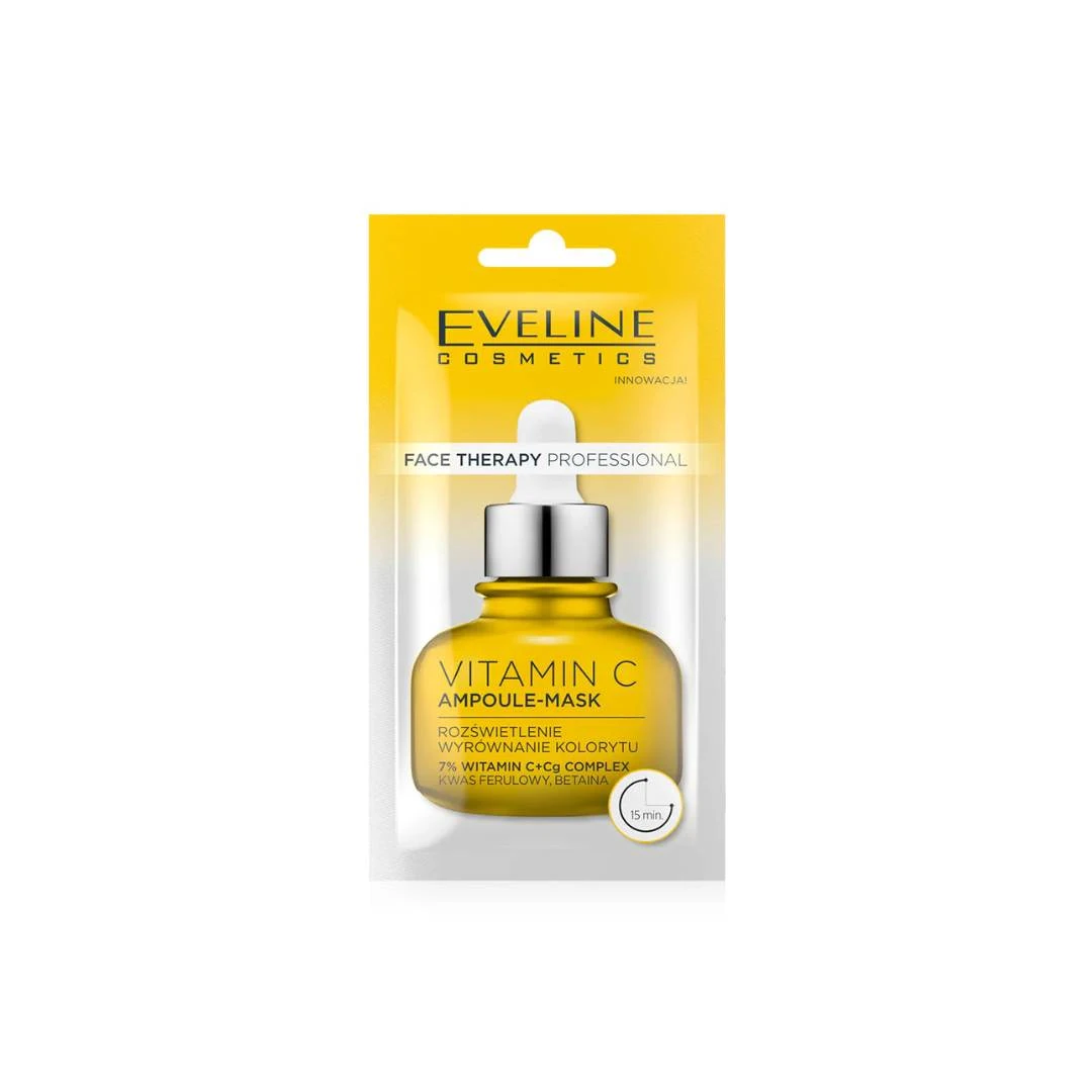 EVELINE Ampoule Mask Face Therapy Professional VITAMIN C Maska za Suvu i Umornu Kožu Lica 8 mL