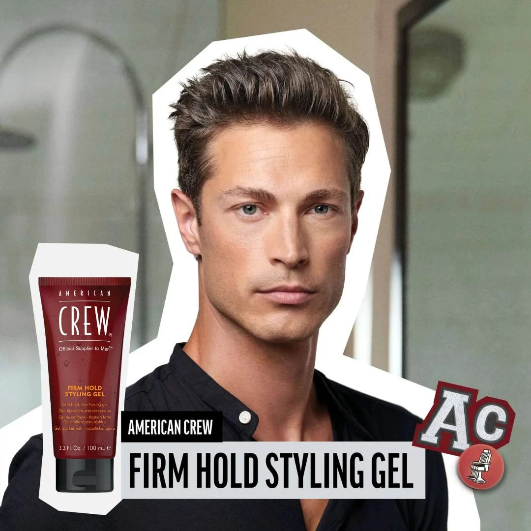 American CREW Firm Hold Styling Gel Formula Bez Stvaranja Ljuspica 100 mL