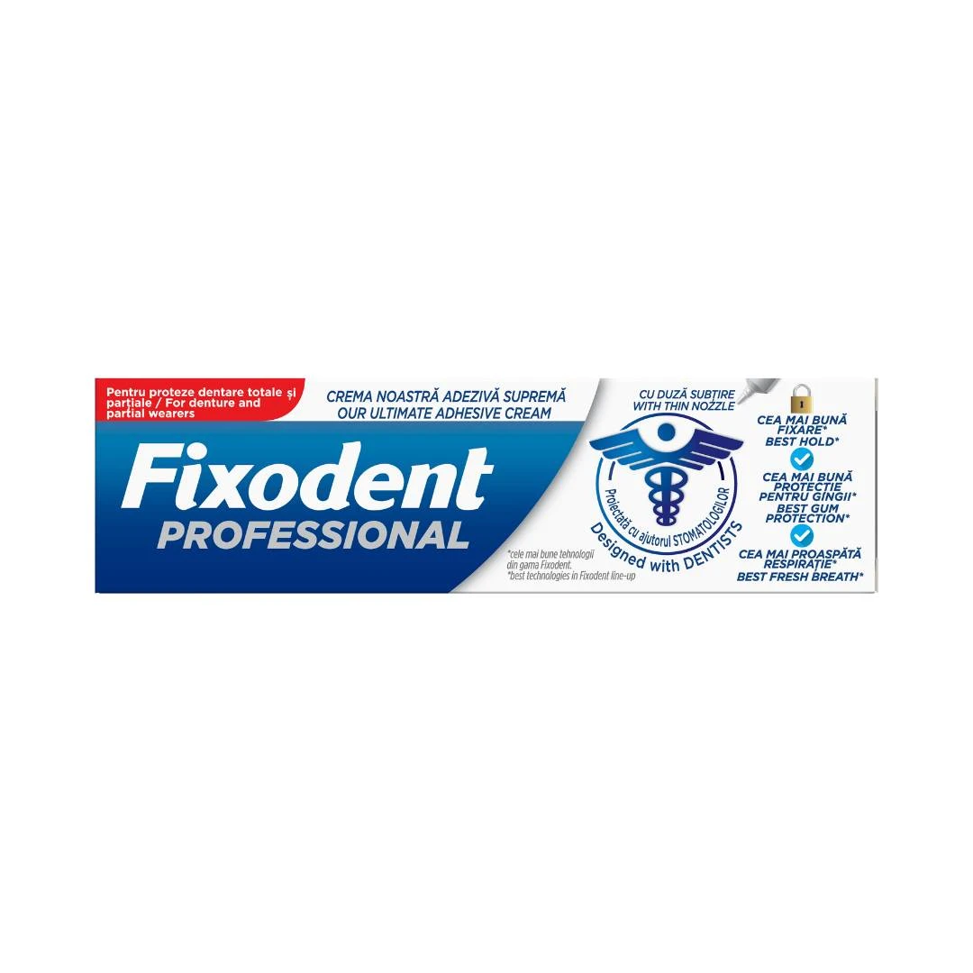 Fixodent PROFESSIONAL Adhezivna Krema za Učvršćivanje Zubne Proteze 40 g