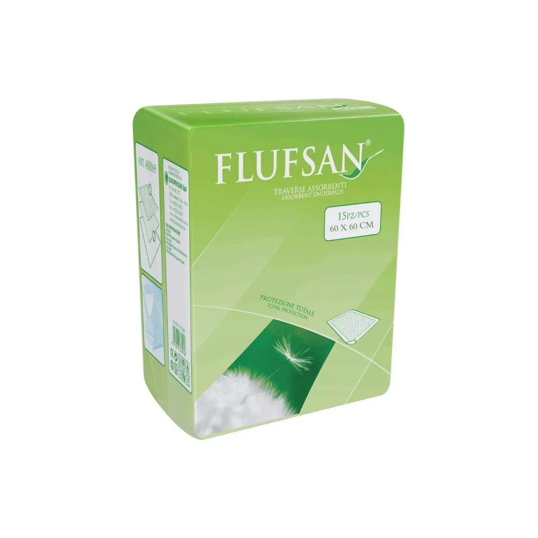 FLUFSAN® Nepromočivi Podmetač za Krevet 60x60 cm 15 Podmetača