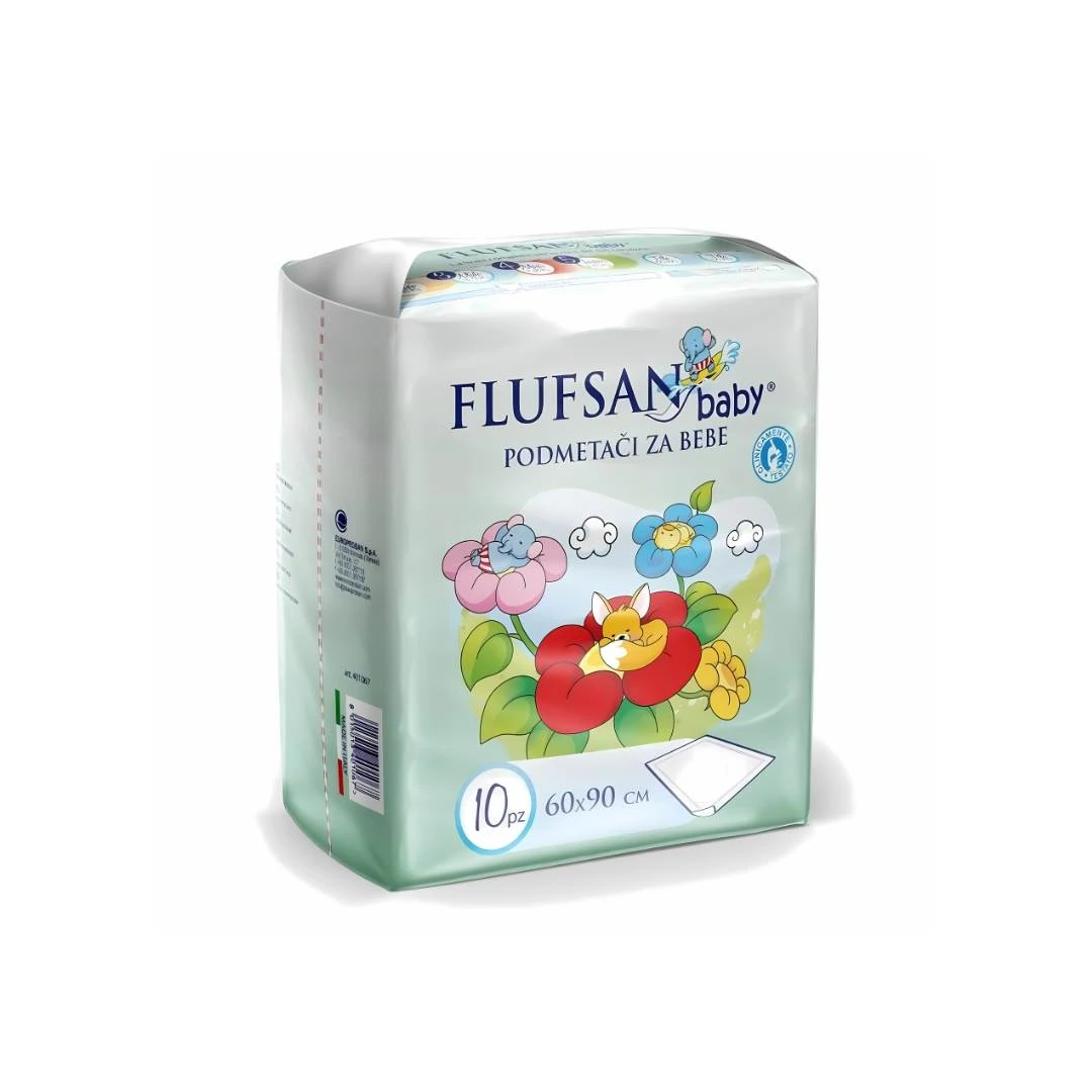 FLUFSAN® Nepromočivi Podmetač za Krevet 60x90 cm 10 Podmetača