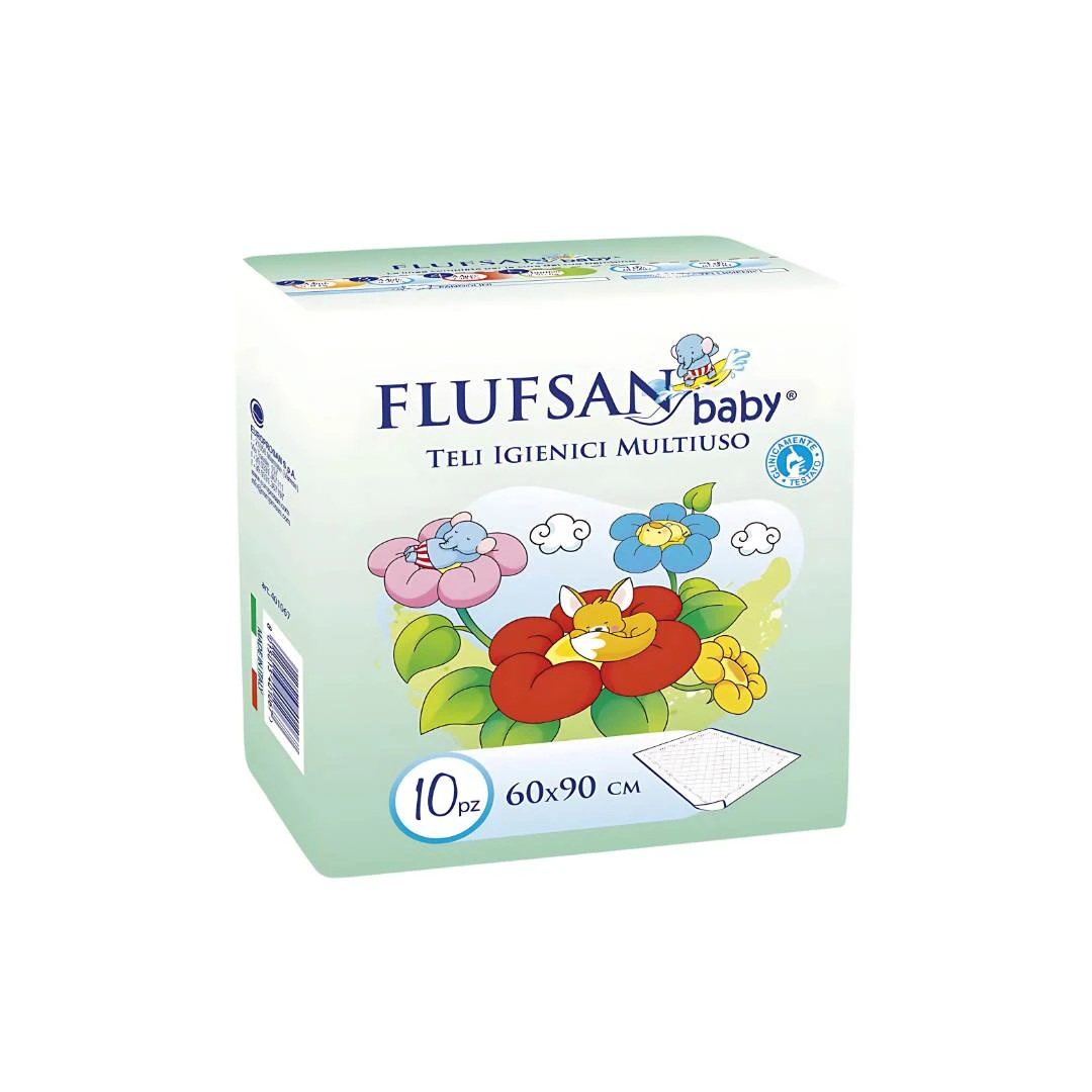 FLUFSAN® Nepromočivi Podmetač za Krevet 60x90 cm 10 Podmetača