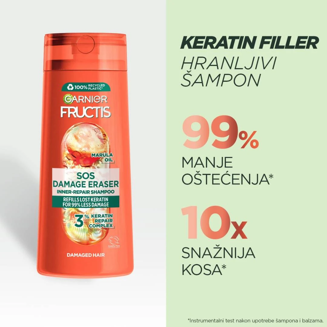 GARNIER Fructis SOS Repair Šampon za Oštećenu Kosu 250 mL