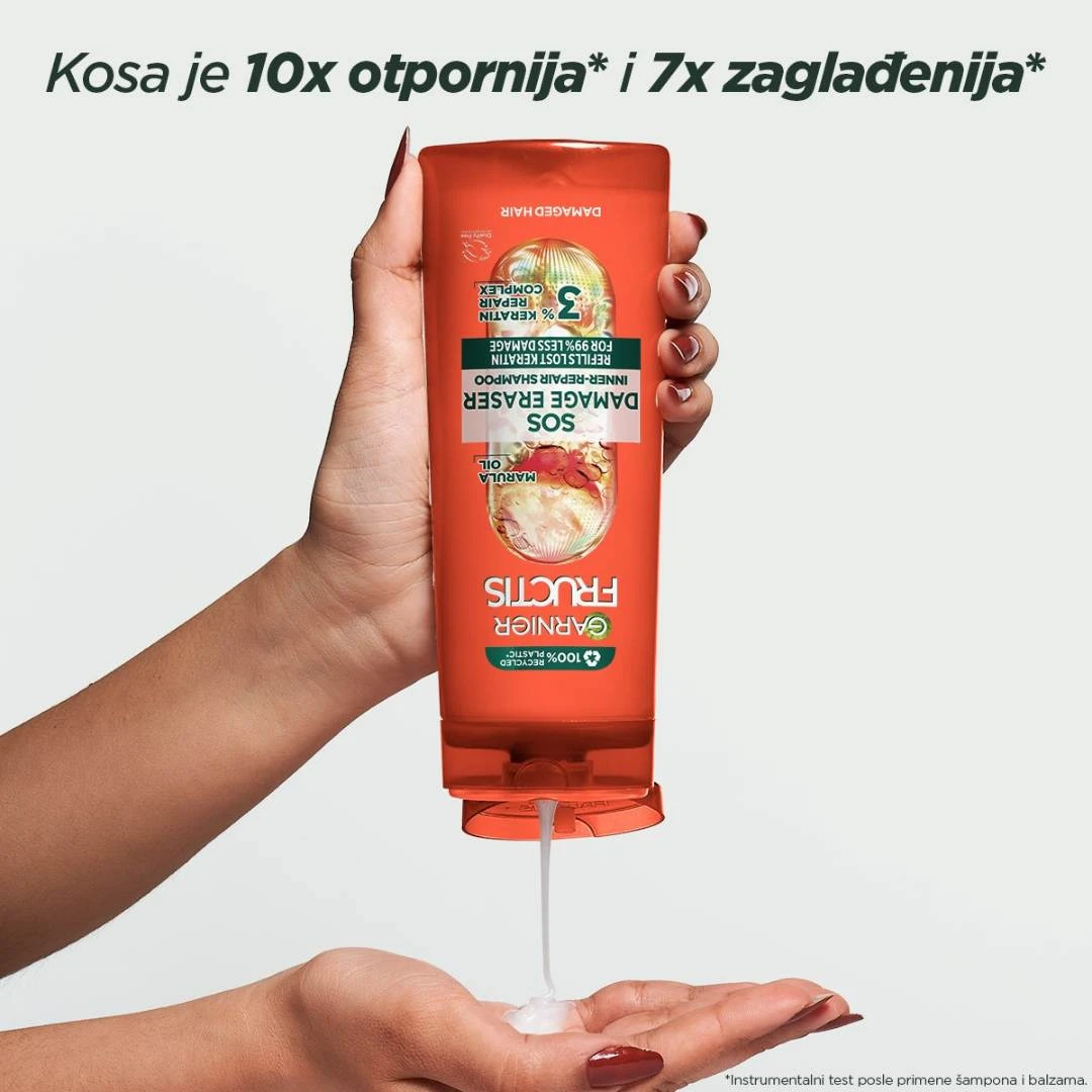 GARNIER Fructis SOS Repair Šampon za Oštećenu Kosu 250 mL