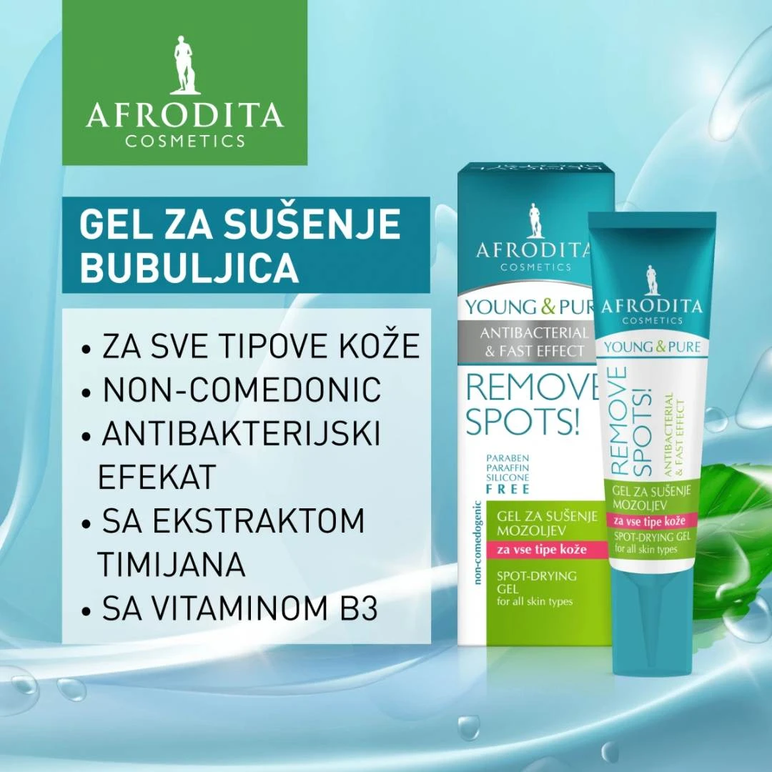 AFRODITA Young & Pure Gel za Isušivanje Bubuljica 15 mL