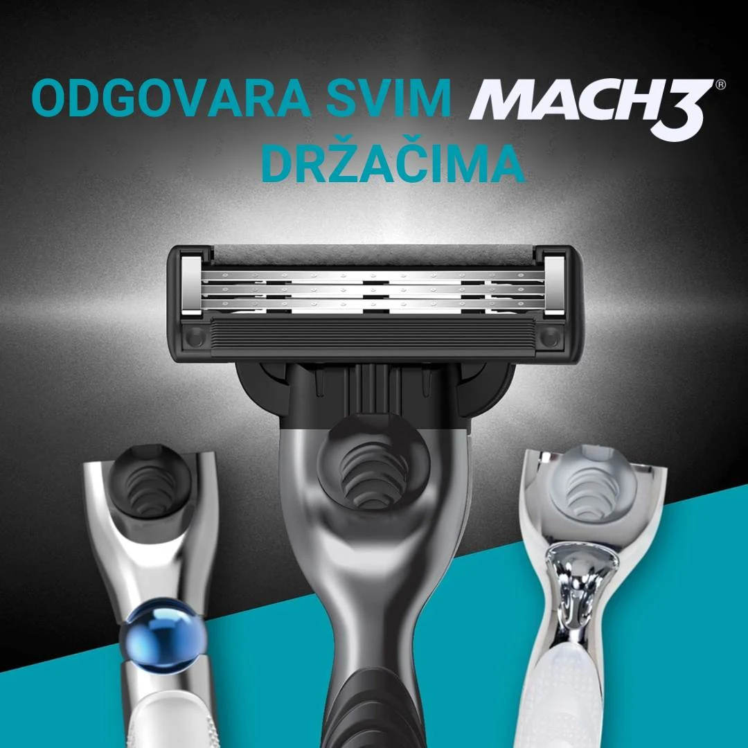 Gillette® Aparat MACH3 Charcoal sa 2 Brijača