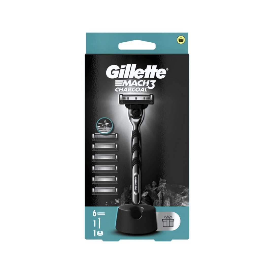 Gillette® Aparat MACH3 Charcoal sa 6 Brijača