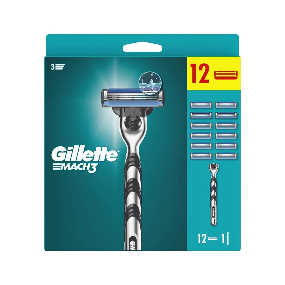 Gillette® Aparat MACH3 sa 12 Brijača PROMO PAKOVANJE 