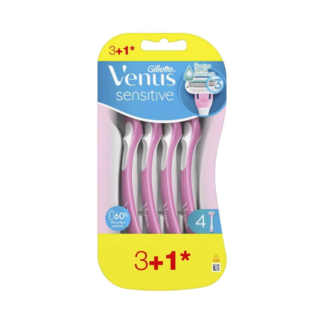 Gillette® Venus Jednokratni Brijač Sensitive 3+1, 4 Brijača