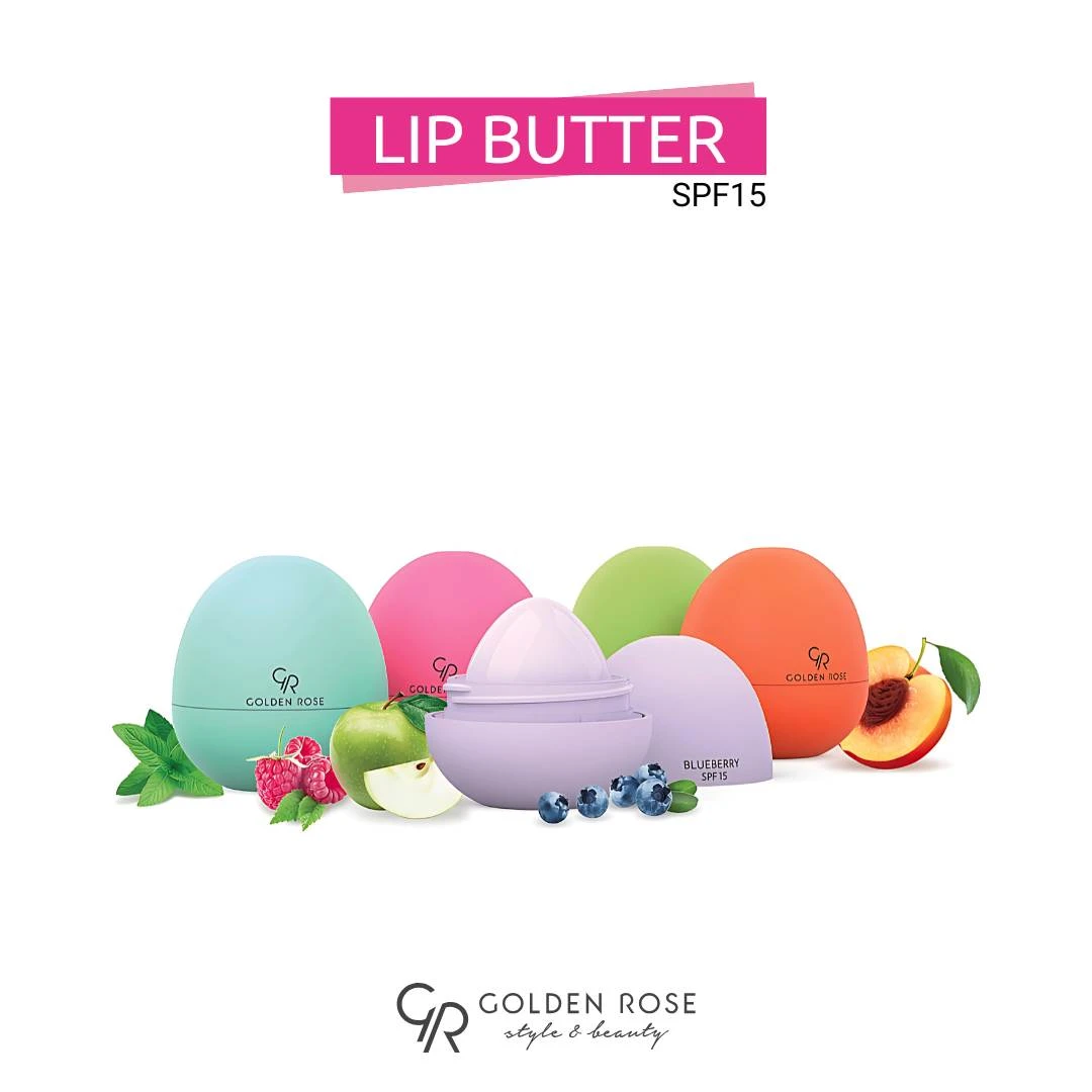 GOLDEN ROSE Lip Butter Peach SPF15 Buter za Usne sa Vitaminom E i Ukusom Zelene Jabuke 8 g