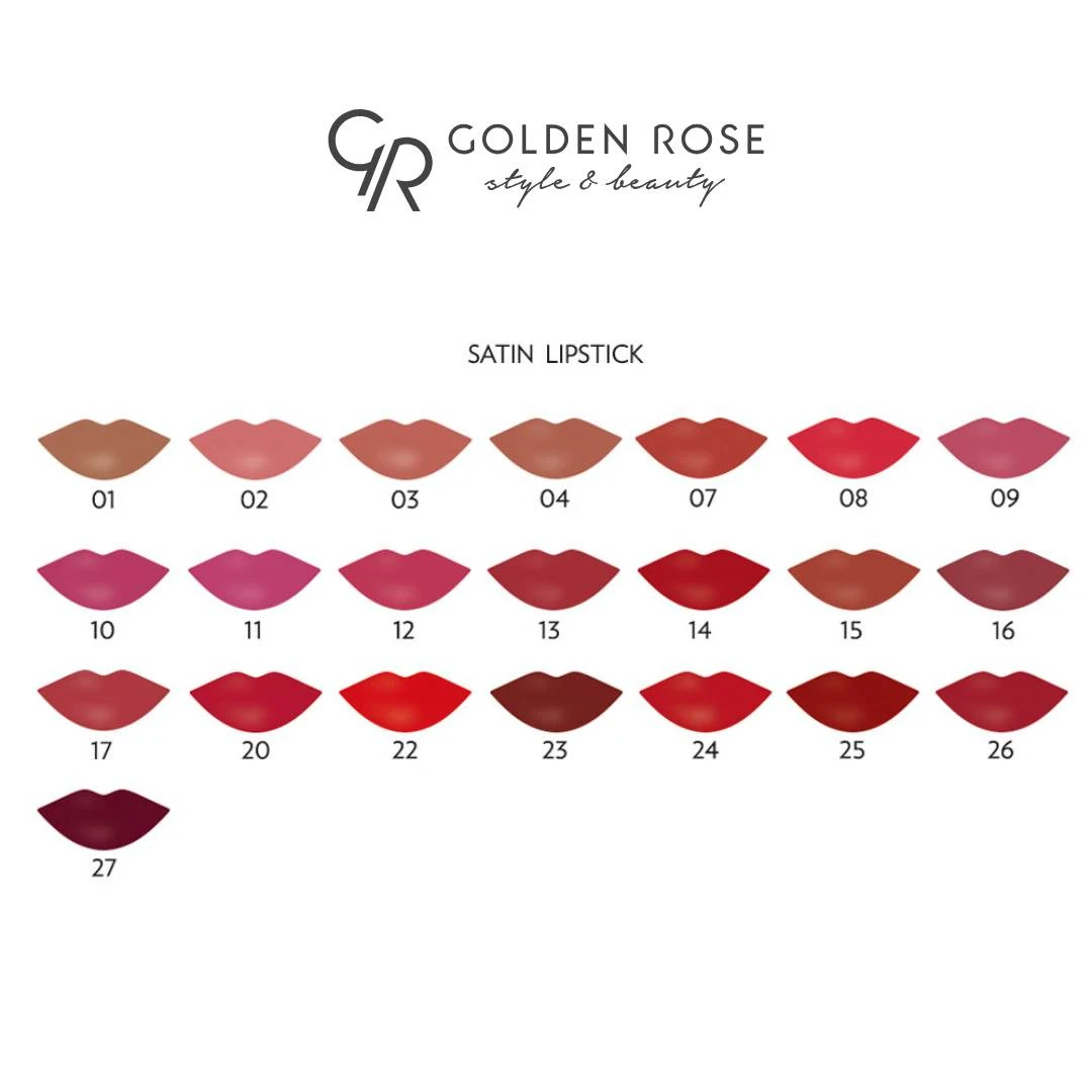 GOLDEN ROSE Ruž za Usne Satin Lipstick Nijansa 01 4.2 g