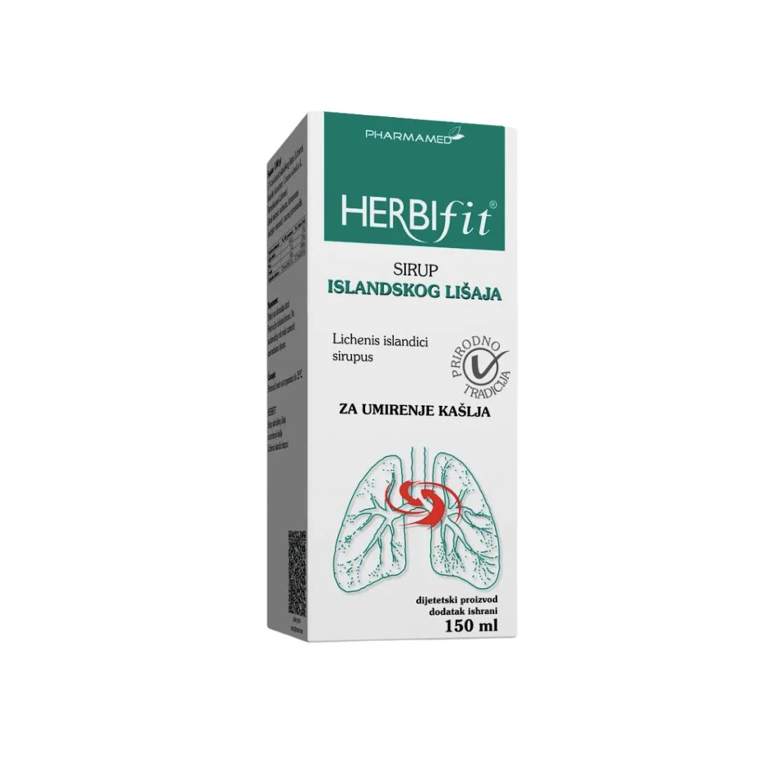 HERBIfit® Sirup Islandskog Lišaja Protiv Kašlja 150 mL