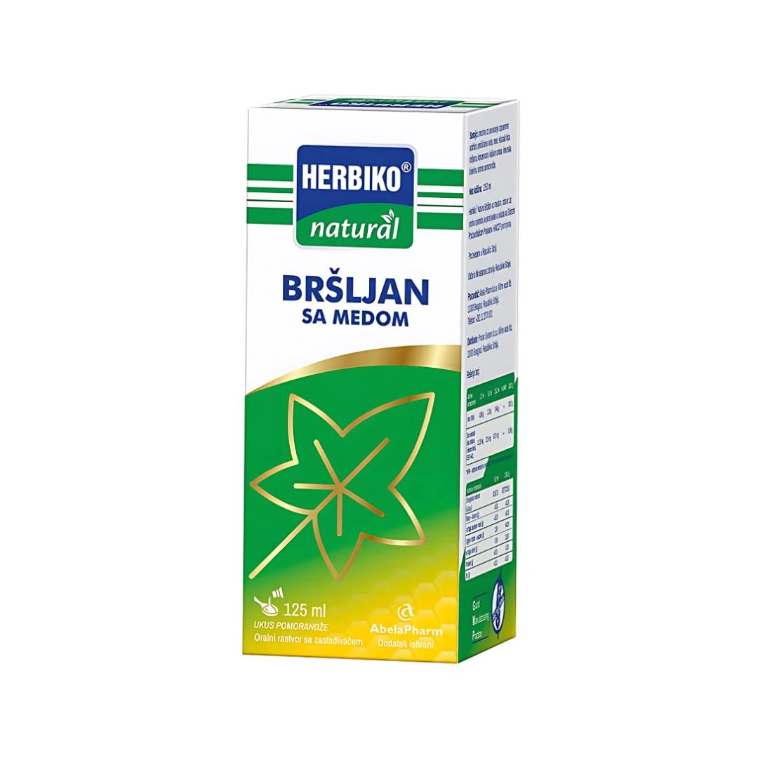 HERBIKO® Sirup Bršljan sa Medom za Iskašljavanje 125 mL