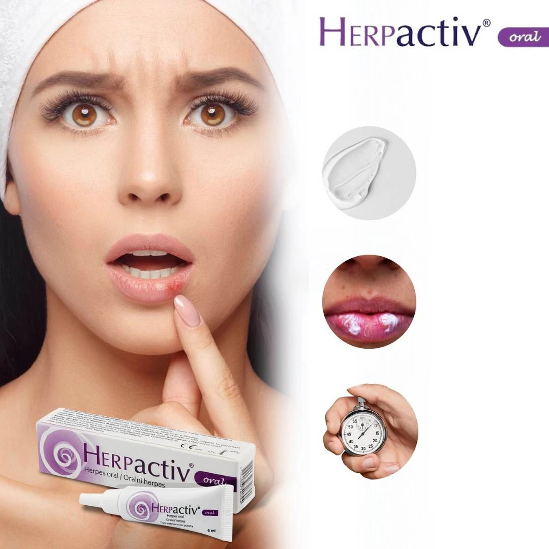 Herpactiv® Oral Gel za Lečenje Herpesa na Usnama 6 mL