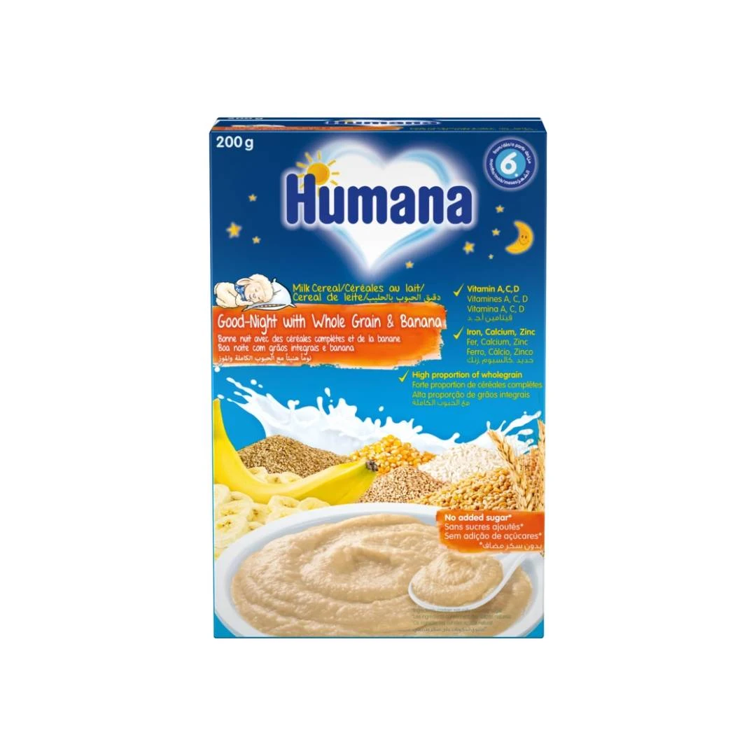 Humana Mlečna Kašica za Laku Noć Žitarice i Banana 200 g