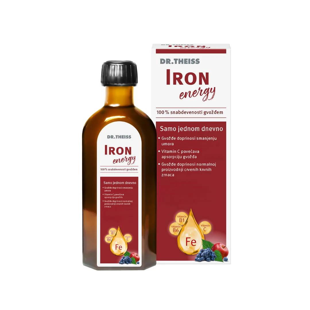 DR. THEISS IRON Energy Sirup sa Gvožđe Glukonatom 250 mL