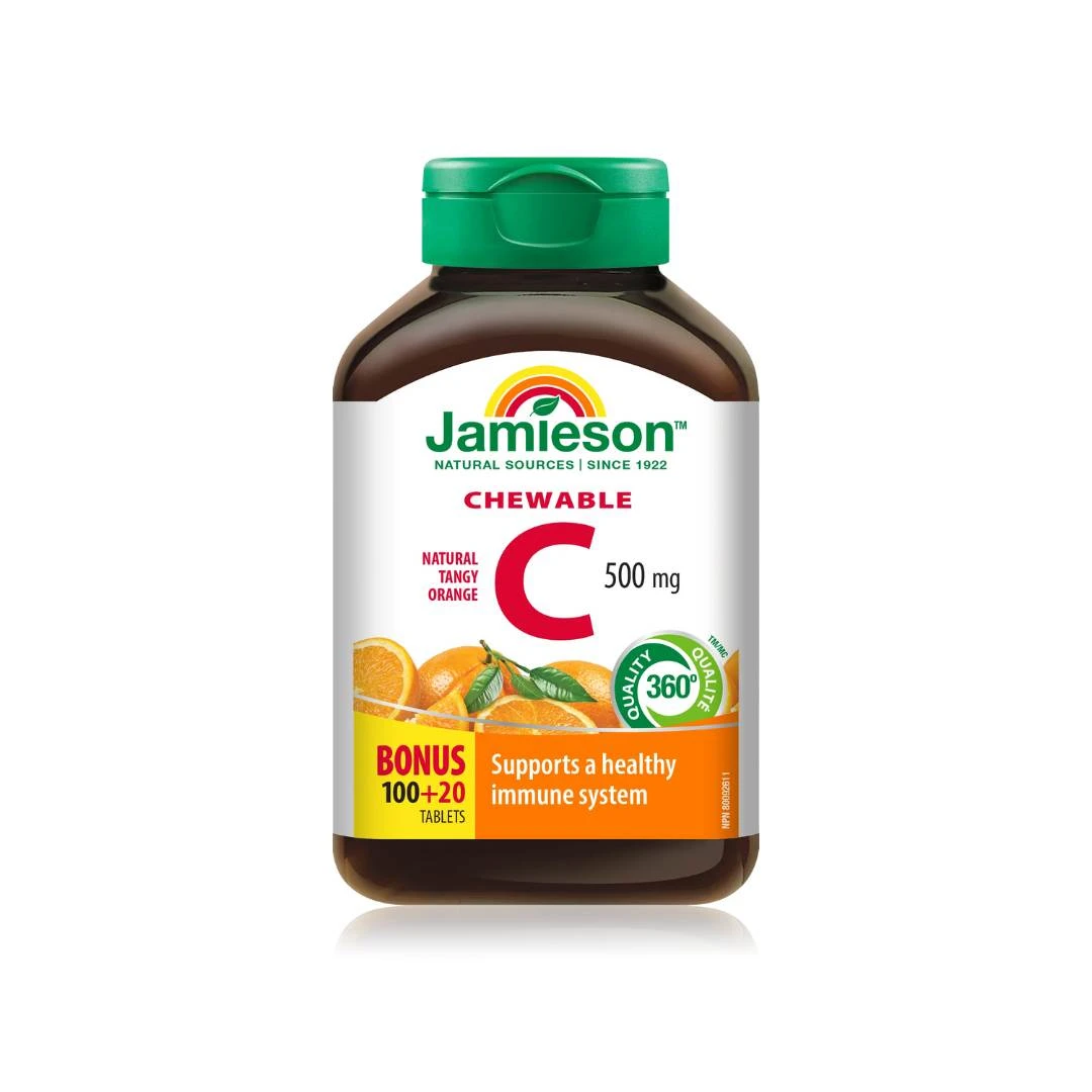 Jamieson™ Vitamin C 500 mg Chewable 120 Tableta za Žvakanje