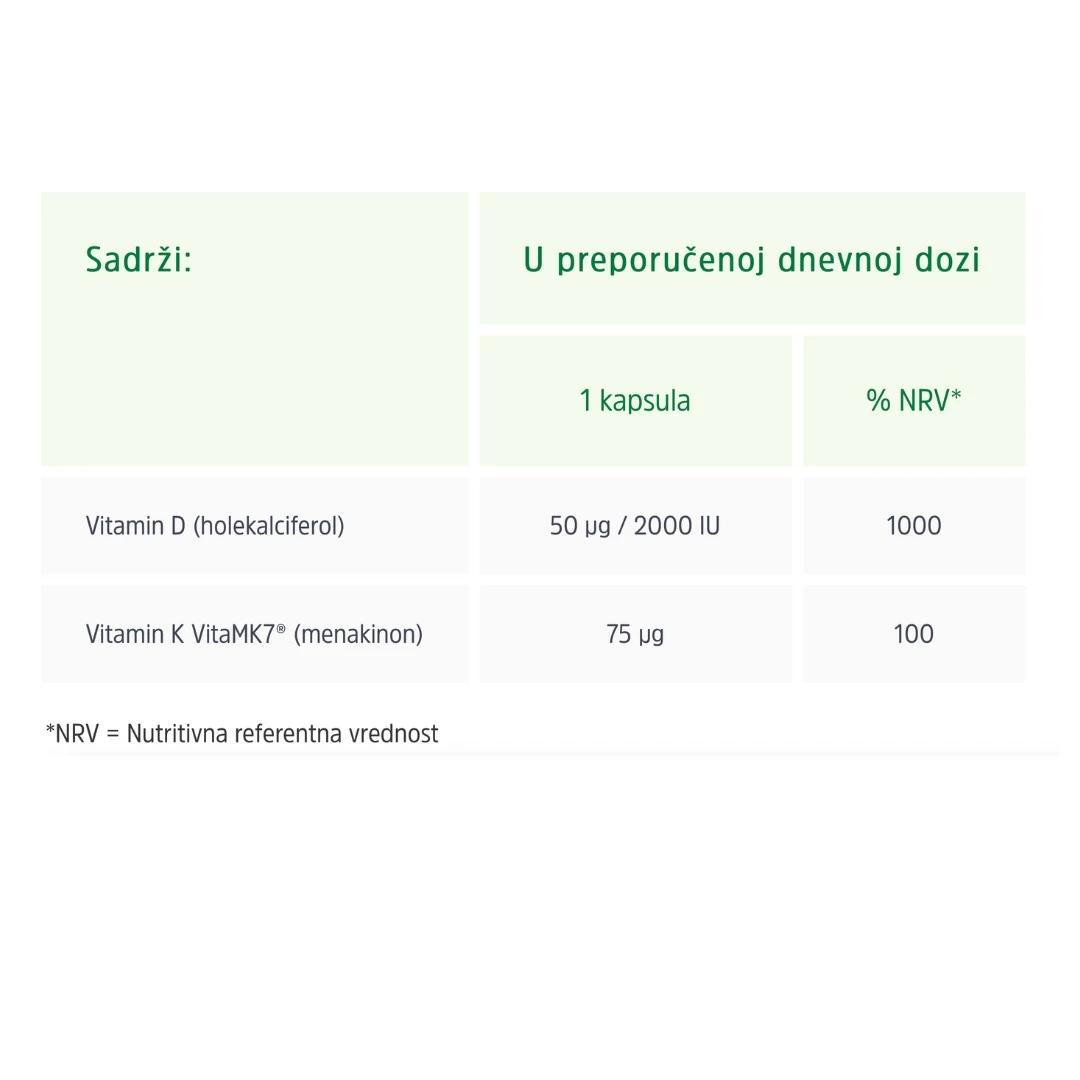 DIETPHARM K2D3 VitaMK7® 30 Kapsula za Jake Kosti