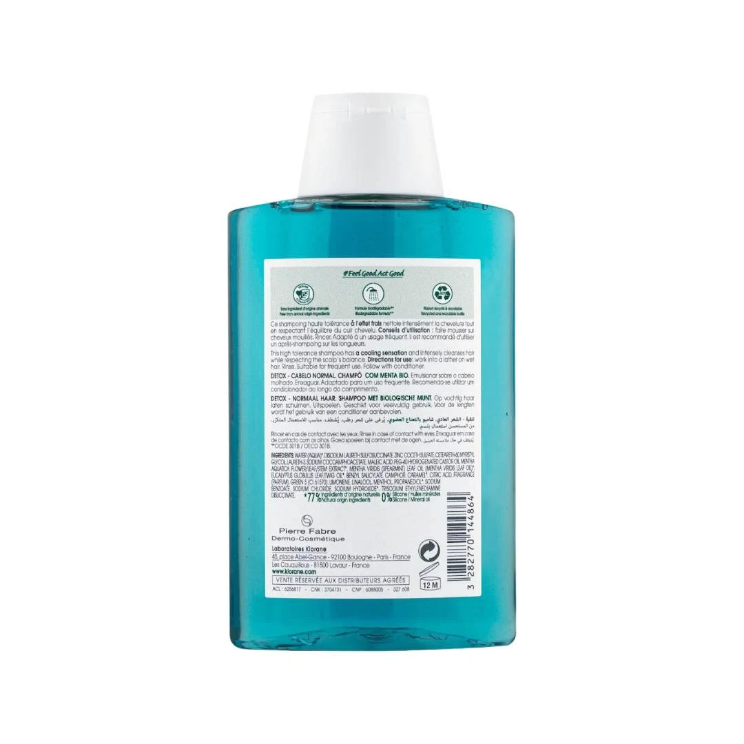 KLORANE Anti-Pollution Detox Šampon sa Mentom 200 mL