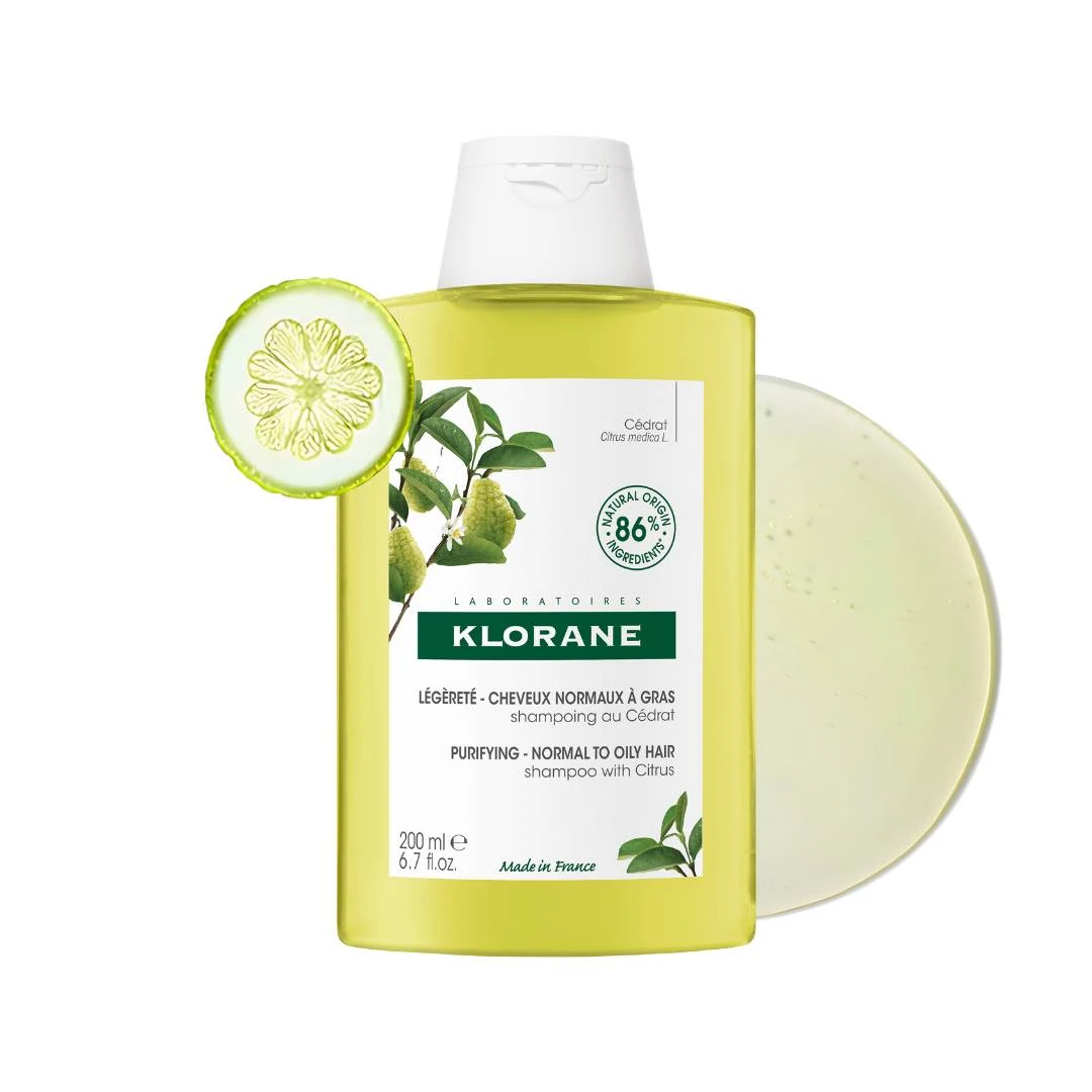 KLORANE Citrus Šampon 200 mL; Normalna do Masna Kosa