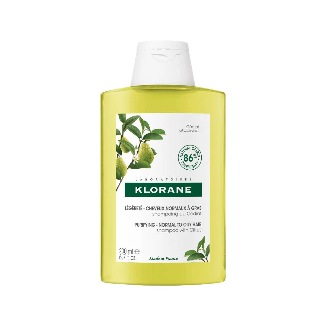 KLORANE Citrus Šampon 200 mL; Normalna do Masna Kosa