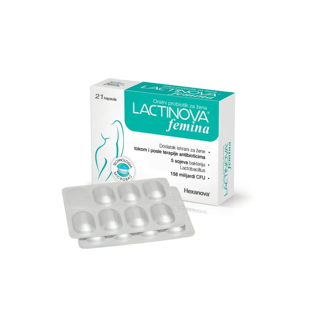 LACTINOVA Femina 21 Kapsula; Oralni Probiotik za Žene