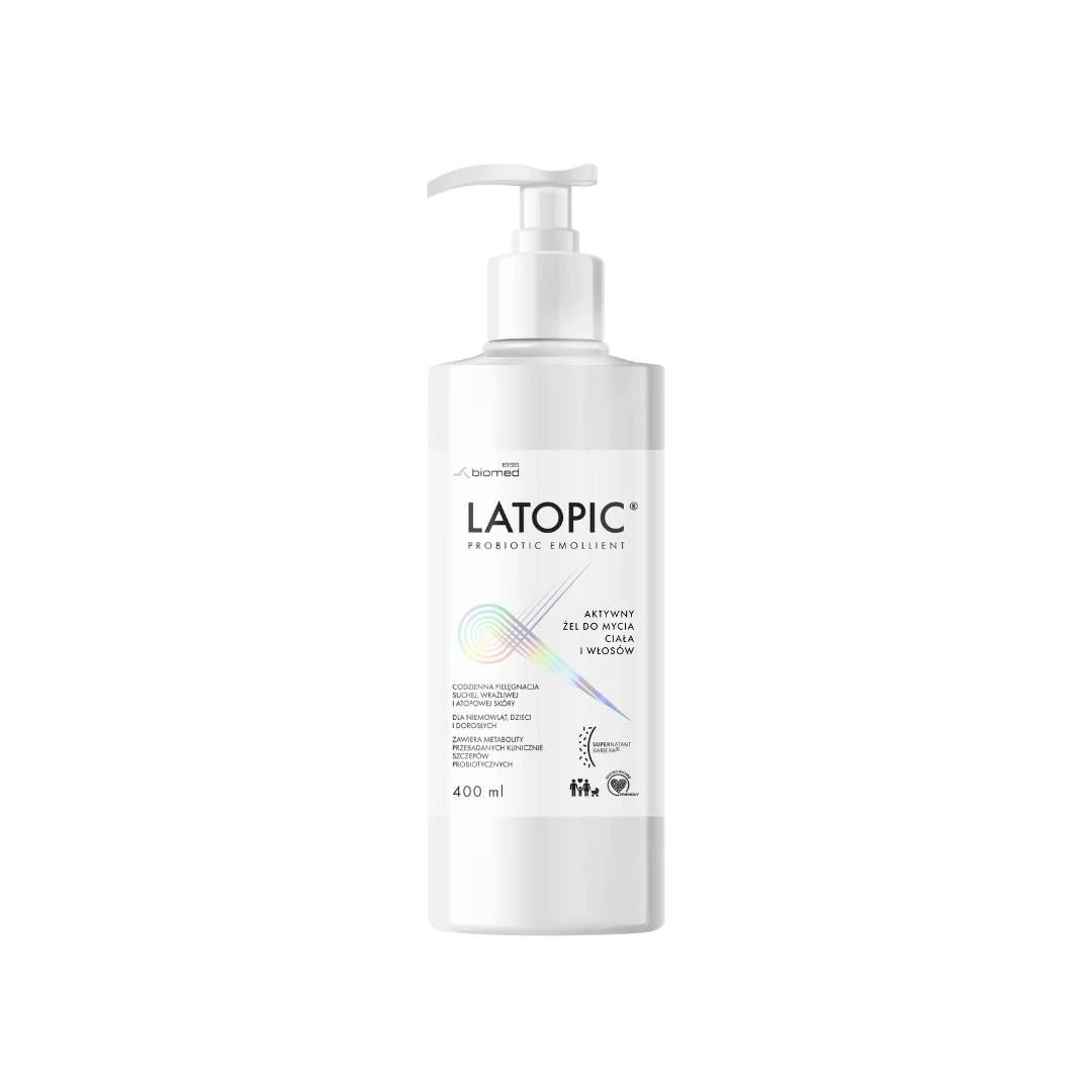 LATOPIC® Probiotik Aktivni Gel za Pranje Tela i Kose 400 mL; Namenjen Osobama sa Atopijskim Dermatitisom