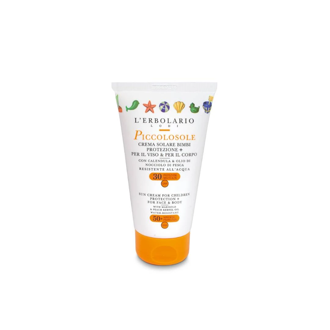 LERBOLARIO Dečija Krema za Sunčanje za Lice i Telo SPF30 Piccolosole 125 mL