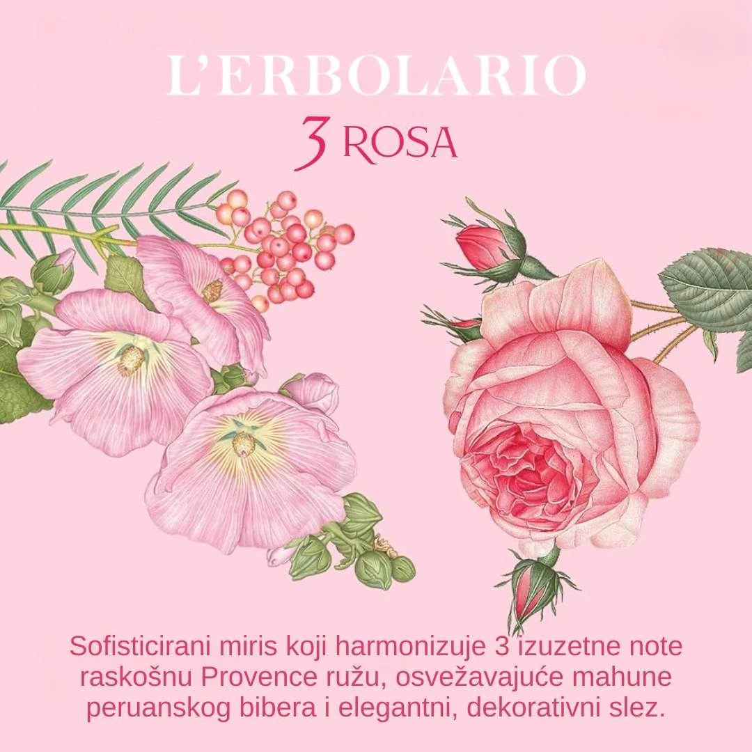 LERBOLARIO Krema za Telo 3 Rosa 200 mL