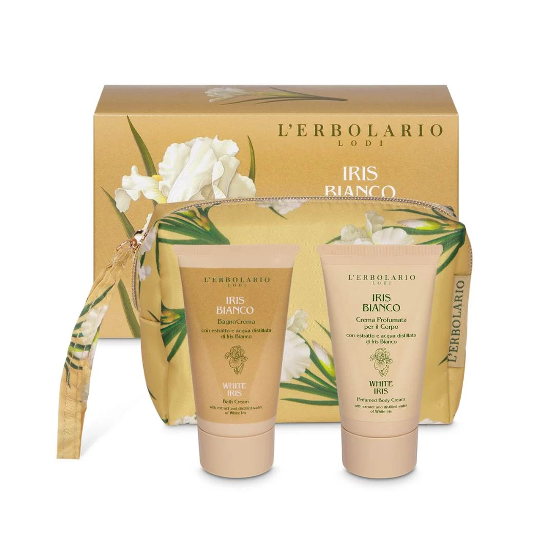 LERBOLARIO White Iris Blossom Beauty Pochette Kupka 75 mL + Krema za Telo 75 mL 