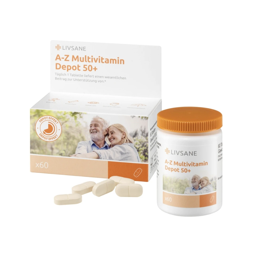 LIVSANE A-Z Multivitamin 50+ Depot 60 Tableta 