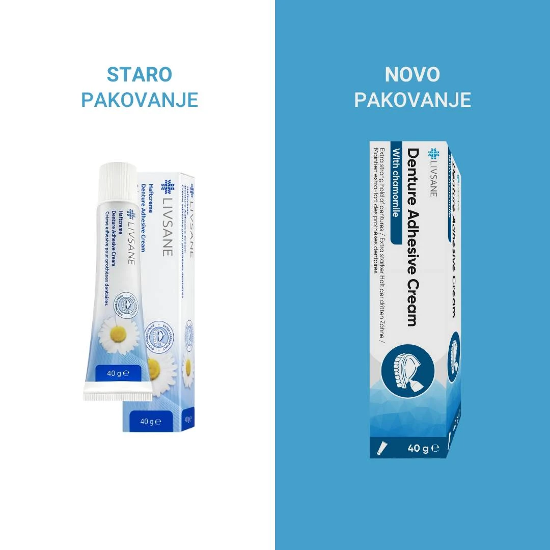 LIVSANE Adhezivna Extra Jaka Krema za Proteze 40g