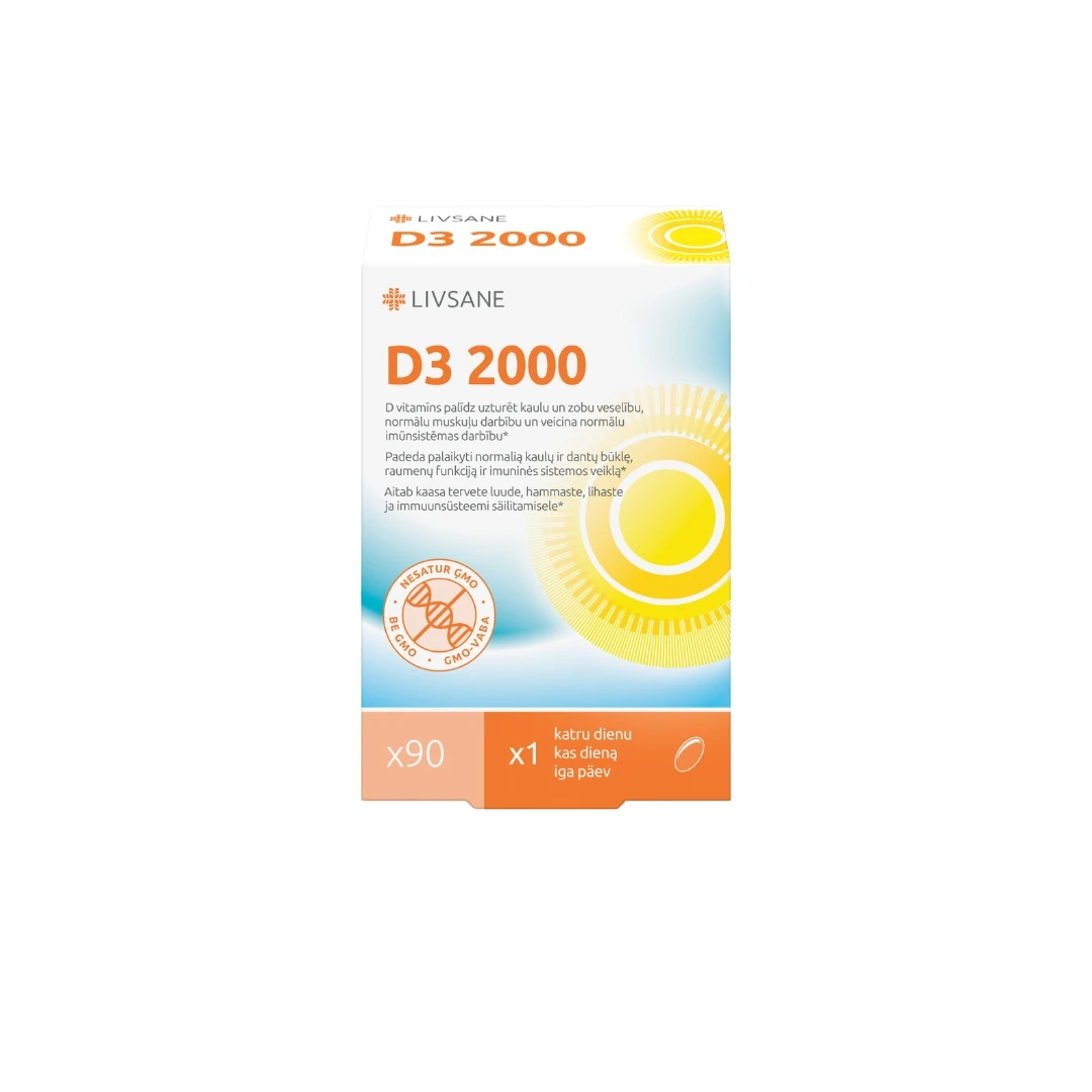 LIVSANE Vitamin D3 2000 90 Kapsula