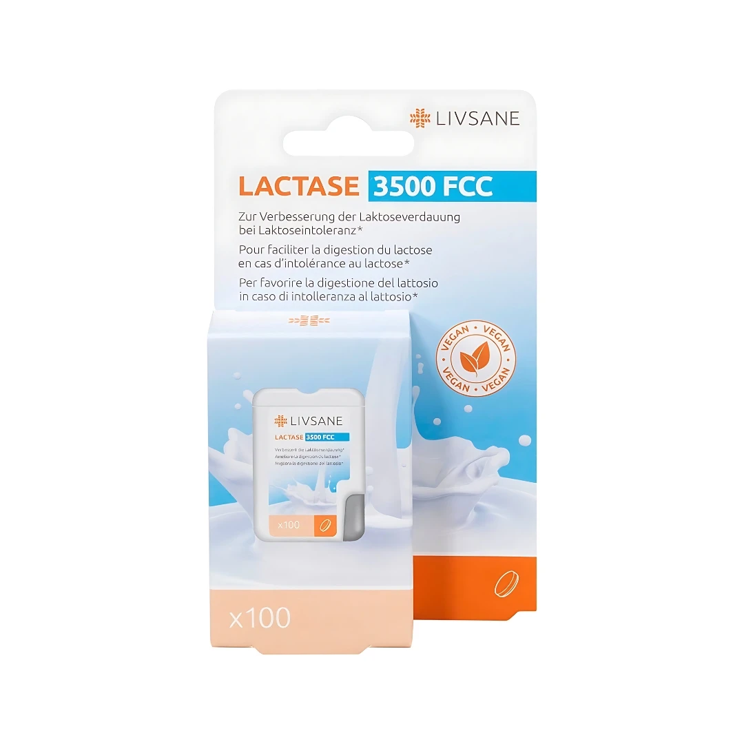 LIVSANE enzim LAKTAZA Lactase 3500 FCC 100 Tableta