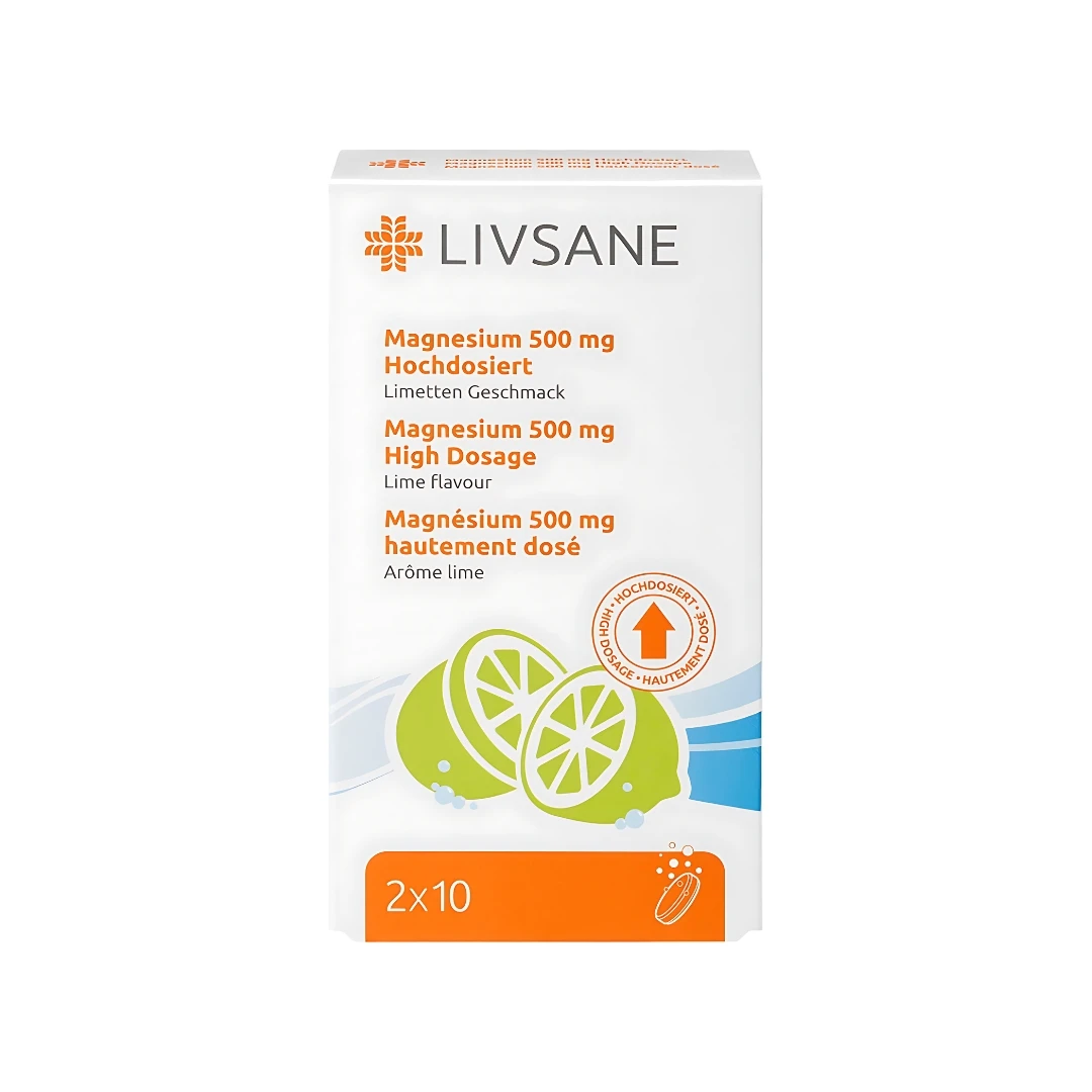 LIVSANE Magnezijum 500 mg 2x10 Šumećih Tableta