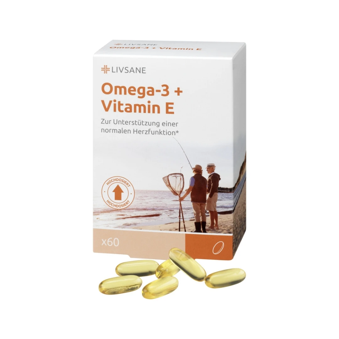 LIVSANE Omega 3 + Vitamin E 60 Kapsula