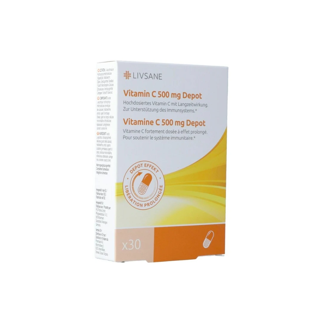 LIVSANE Vitamin C 500 mg Depot 30 Kapsula