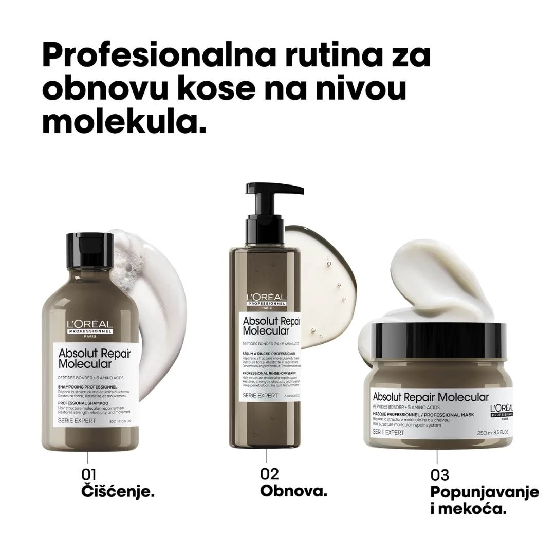 LOREAL Professionnel Absolut Repair MOLECULAR KONCENTROVANA MASKA za Regeneraciju Oštećene Kose 250 mL