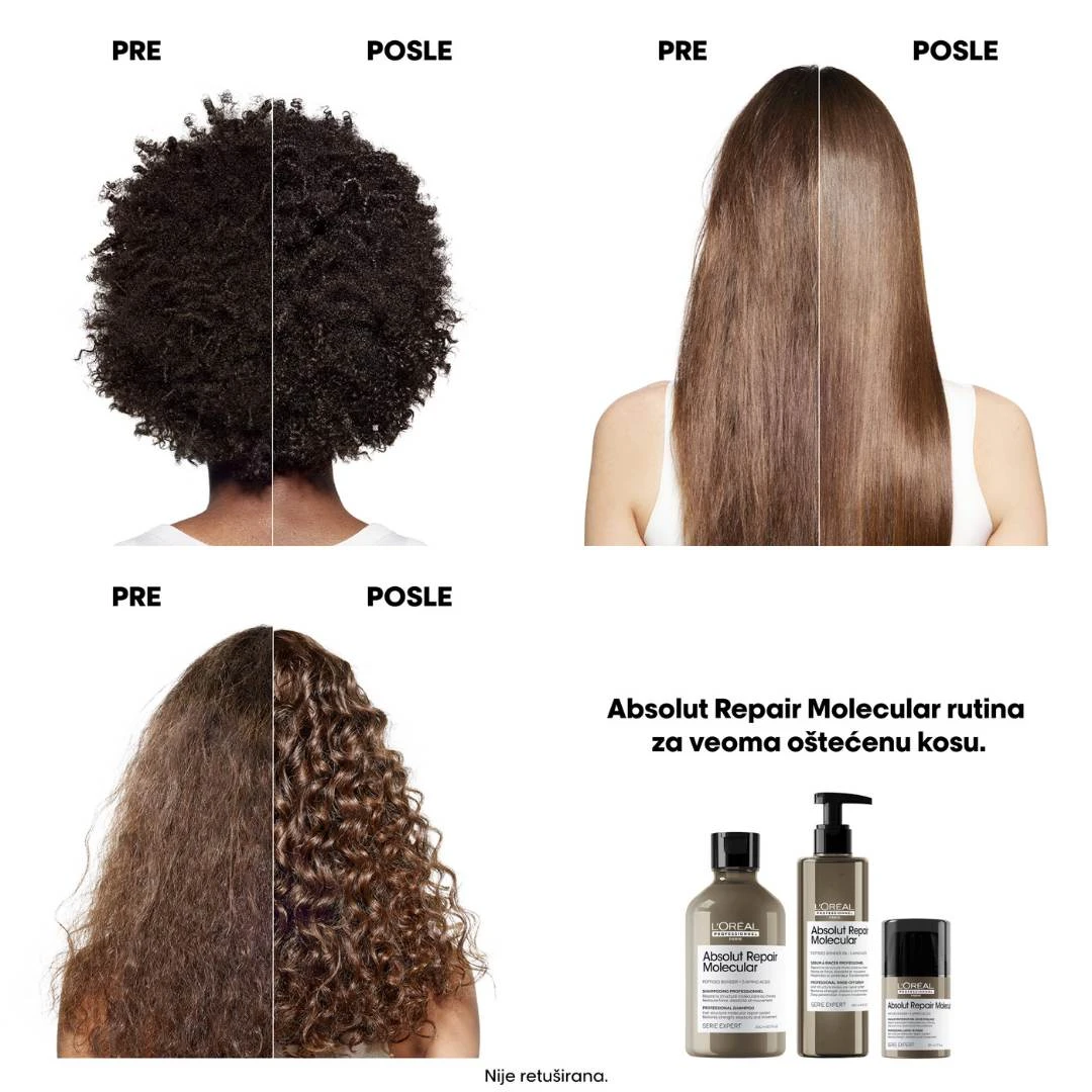 LOREAL Professionnel Absolut Repair MOLECULAR MASKA za Regeneraciju Oštećene Kose bez Ispiranja 50 mL