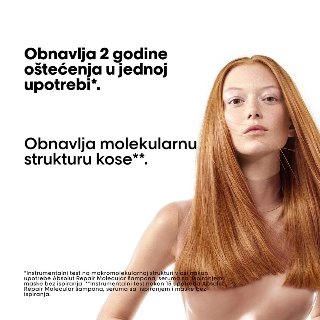 LOREAL Professionnel Absolut Repair MOLECULAR MASKA za Regeneraciju Oštećene Kose bez Ispiranja 50 mL