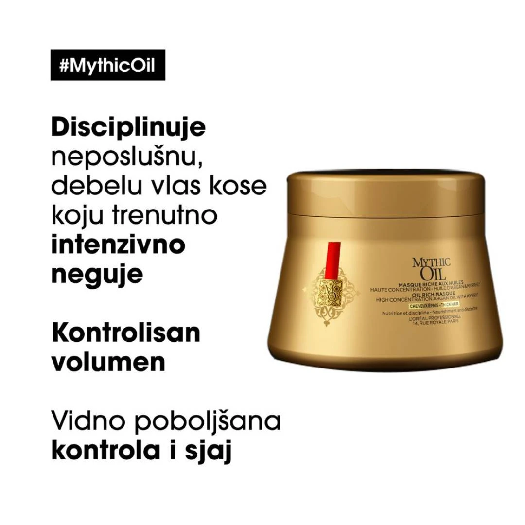 LOREAL Professionnel MYTHIC OIL Maska za Debelu Vlas 200 mL