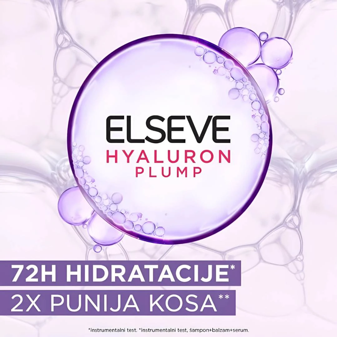 L'Oréal Hyaluron Plump Šampon za Dehidriranu Kosu Obogaćen Hijaluronskom Kiselinom 250 mL