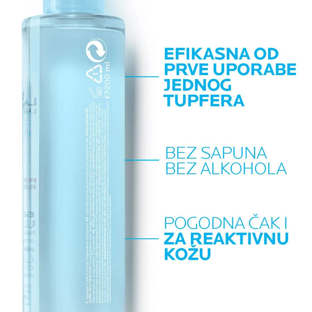 La Roche-Posay EAU Micelarna Voda ULTRA Reaktivna Koža 400 mL