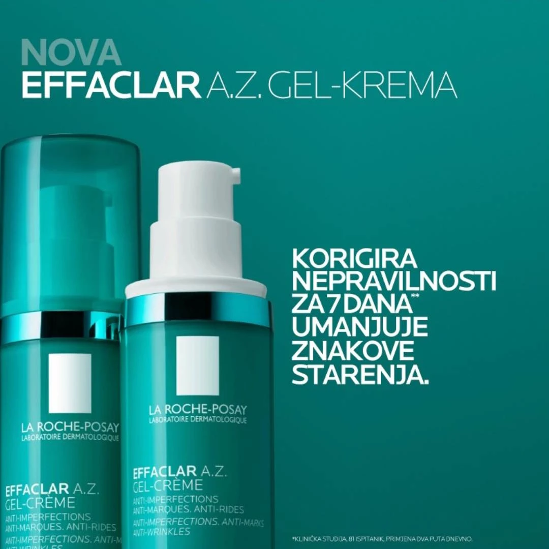 LRP EFFACLAR A.Z. Lagani Dnevni Hidratantni Gel Krem za Problematičnu Kožu 40 mL