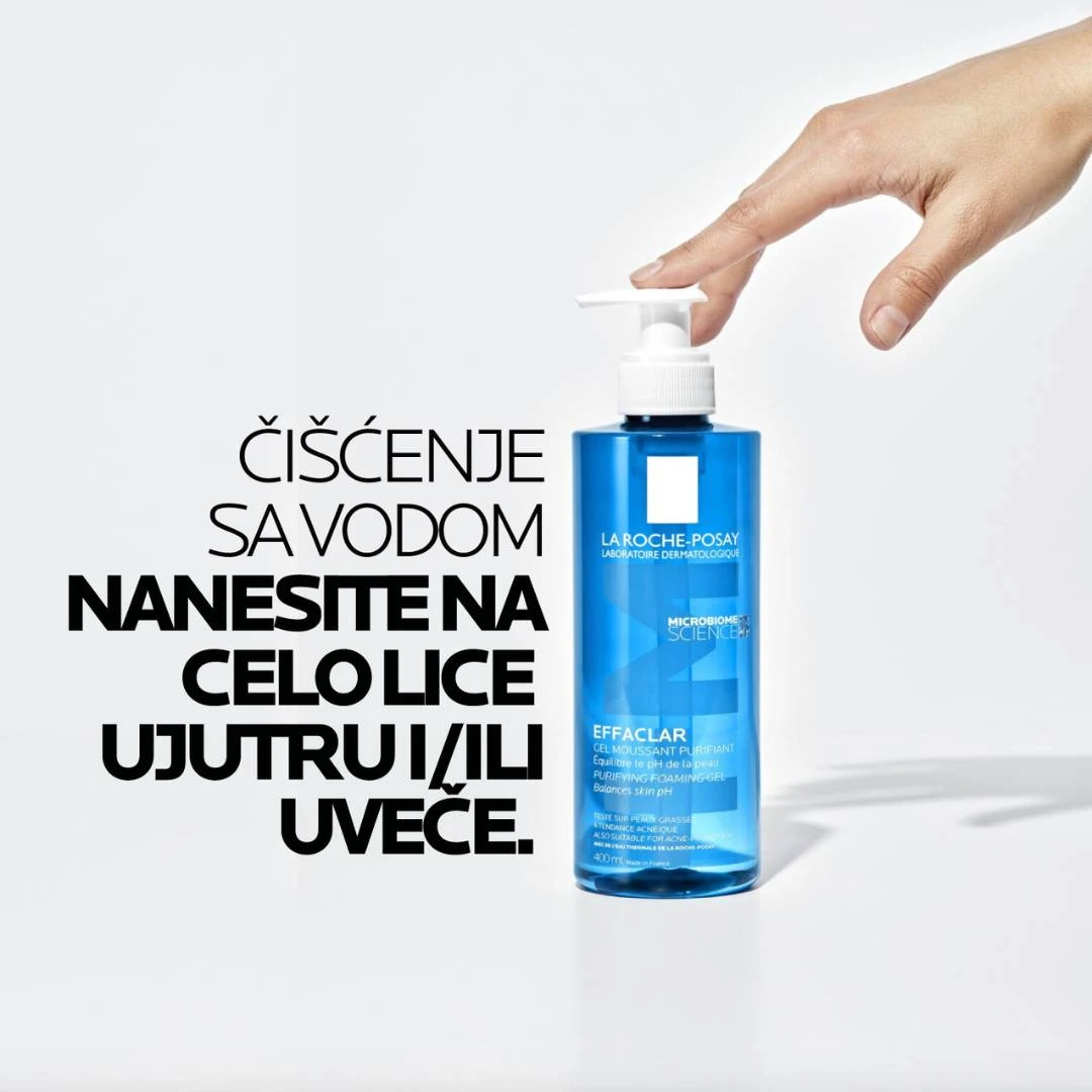 La Roche-Posay EFFACLAR PROMO Gel za Umivanje i Čišćenje 400 mL i Dopuna Gela u Kesi 400 mL